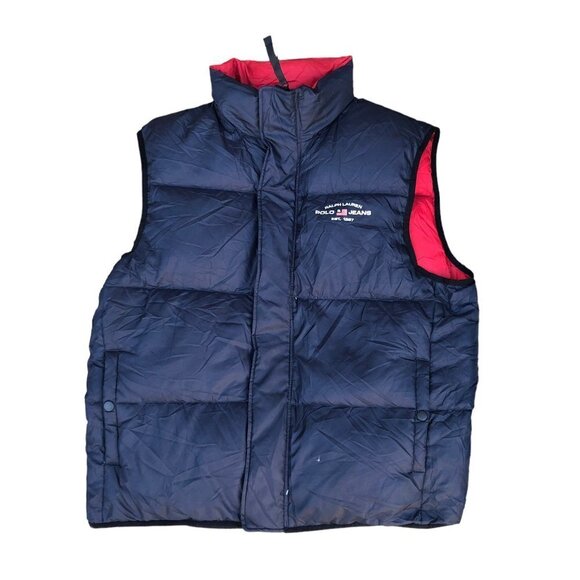 VINTAGE Polo Ralph Lauren Puffer Jacket Vest Large - Picture 3 of 10